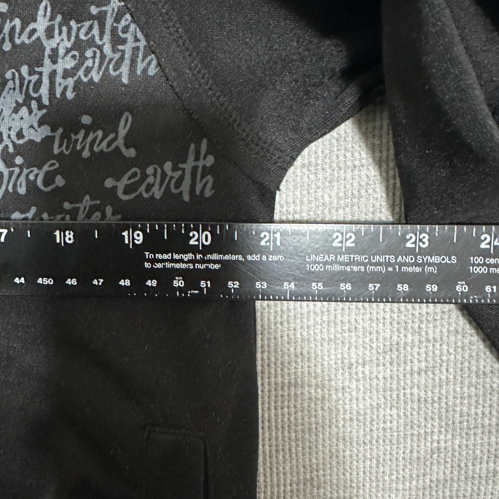 Element Full Zip Track Jacket Thumbholes Script Graphic Black Mens Size Large - Picture 3 of 11